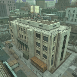 Overview of Urban Ultimatum's industrial rooftops and streets